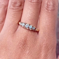 Vintage five stone diamond ring-vintage rings-The Antique Ring Shop