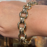 Vintage link bracelet in 14 carat gold-Bracelets-The Antique Ring Shop
