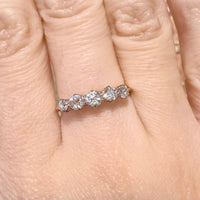 Five stone old cut diamond ring in 18 carat gold-Antique rings-The Antique Ring Shop