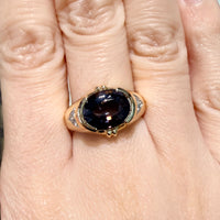 Tourmaline and diamond ring in 18 carat gold-Vintage Rings-The Antique Ring Shop