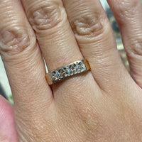 Vintage three stone diamond ring