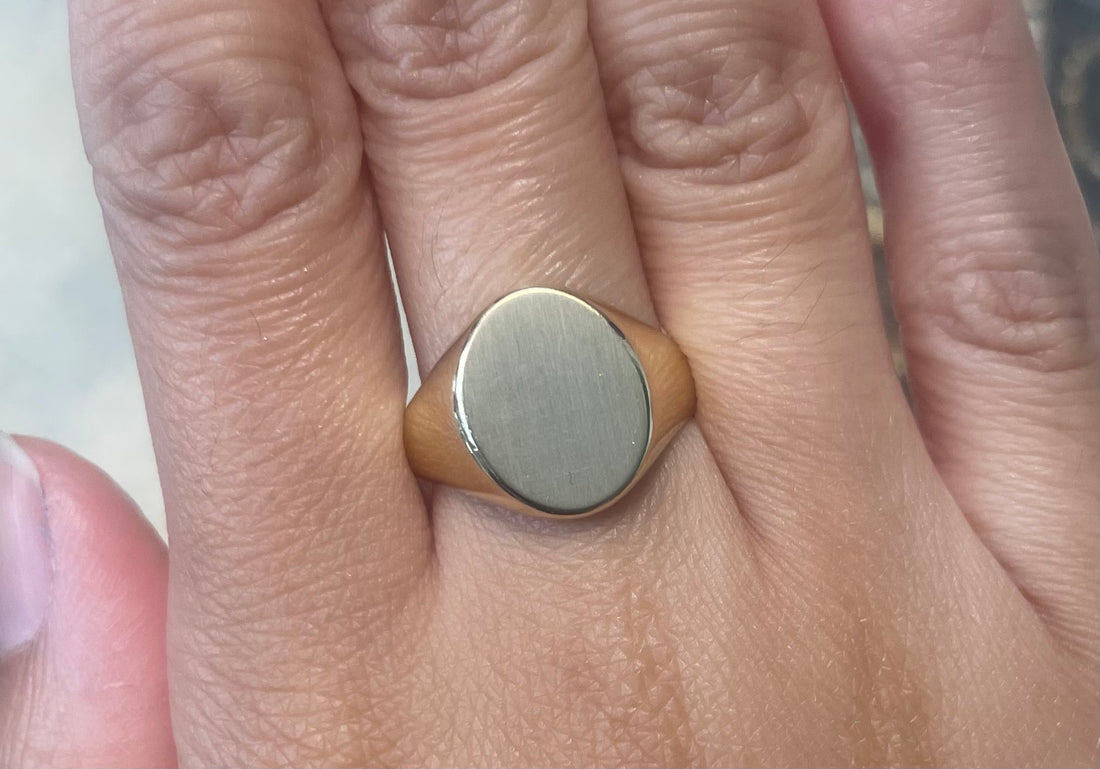 14 carat gold signet ring-gents rings-The Antique Ring Shop