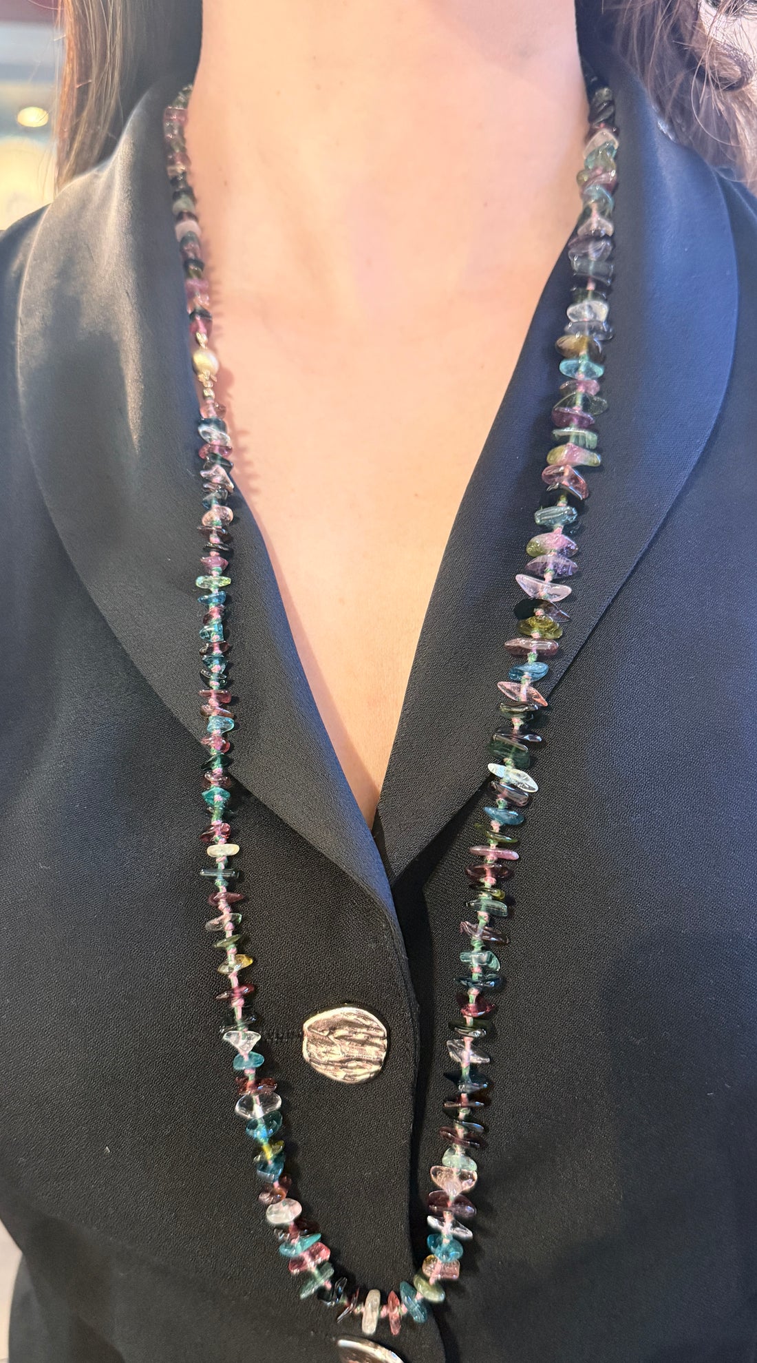 Diverse colored tourmaline collier-colliers-The Antique Ring Shop