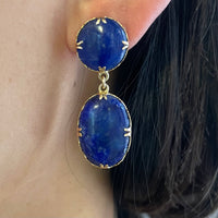 Lapiz pendant earring in 14 carat gold