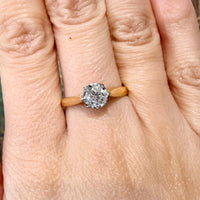 Vintage brilliant cut diamond solitaire ring-engagement rings-The Antique Ring Shop