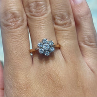 Vinatage diamond cluster ring-engagement rings-The Antique Ring Shop