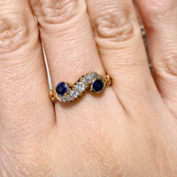 Sapphire and diamond ring from 1903-Antique rings-The Antique Ring Shop