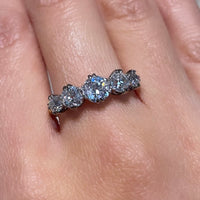 Five stone old European cut diamond ring-Antique rings-The Antique Ring Shop