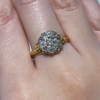 Victorian diamond cluster ring in 18 carat gold-Antique rings-The Antique Ring Shop