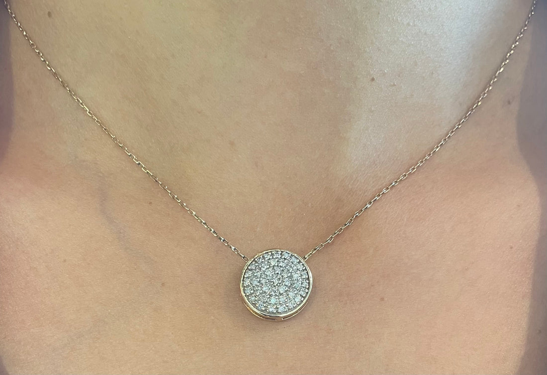 Diamanten hanger in geel en witgoud