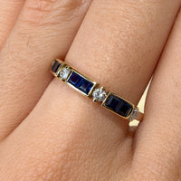 Vintage sapphire and diamond ring