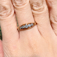 Edwardian five stone old cut diamond ring-Antique rings-The Antique Ring Shop