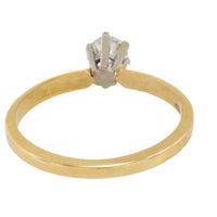 Diamond solitaire ring in 14 carat gold