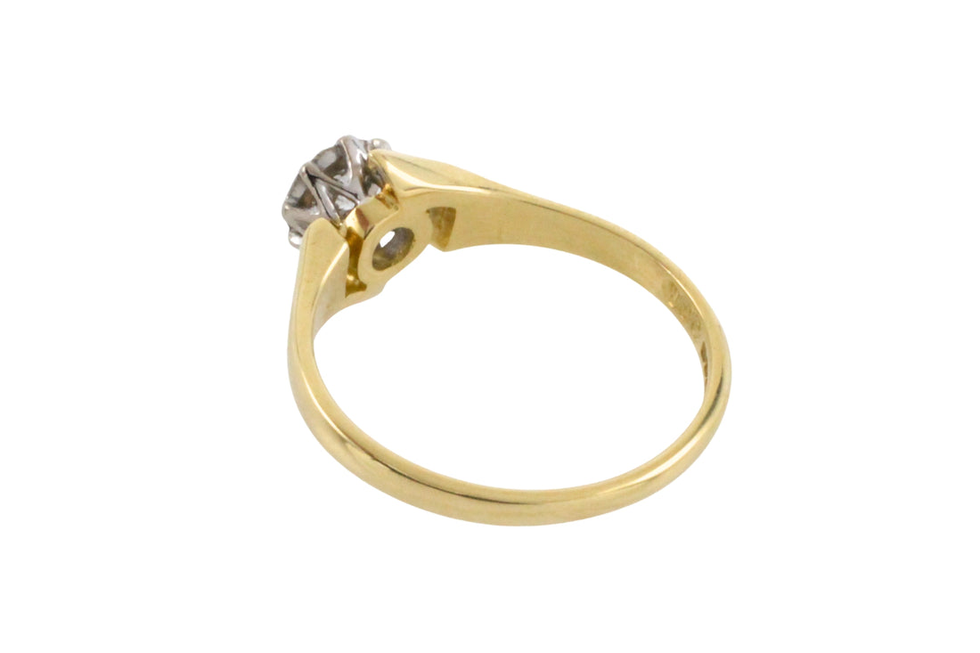 Vintage diamond solitaire ring-Vintage Rings-The Antique Ring Shop
