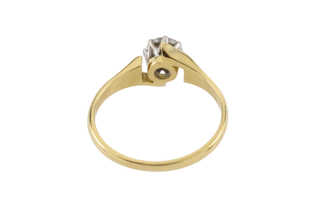 Vintage diamond solitaire ring-Vintage Rings-The Antique Ring Shop