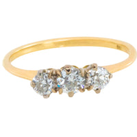 Edwardian old cut diamond ring in 18 carat gold