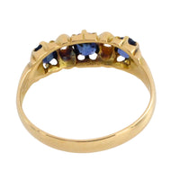 Victorian sapphire and diamond ring from 1897