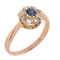 Antique rose diamond and sapphire ring-Antique rings-The Antique Ring Shop