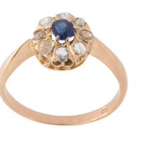 Antique rose diamond and sapphire ring-Antique rings-The Antique Ring Shop