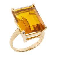 Citrine ring in 14 carat gold-Vintage Rings-The Antique Ring Shop