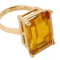 Citrine ring in 14 carat gold-Vintage Rings-The Antique Ring Shop