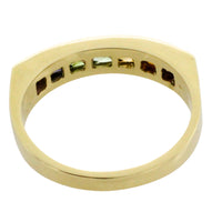 Multi gem ring in 14 carat gold