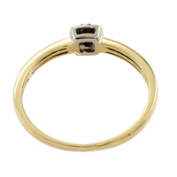 Princess and brilliant cut diamond ring-engagement rings-The Antique Ring Shop