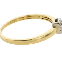 Princess and brilliant cut diamond ring-engagement rings-The Antique Ring Shop