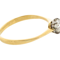 Edwardian old cut diamond solitaire ring-engagement rings-The Antique Ring Shop