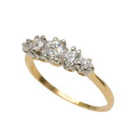 Edwardian old European cut diamond ring in 18 carat gold-Antique rings-The Antique Ring Shop