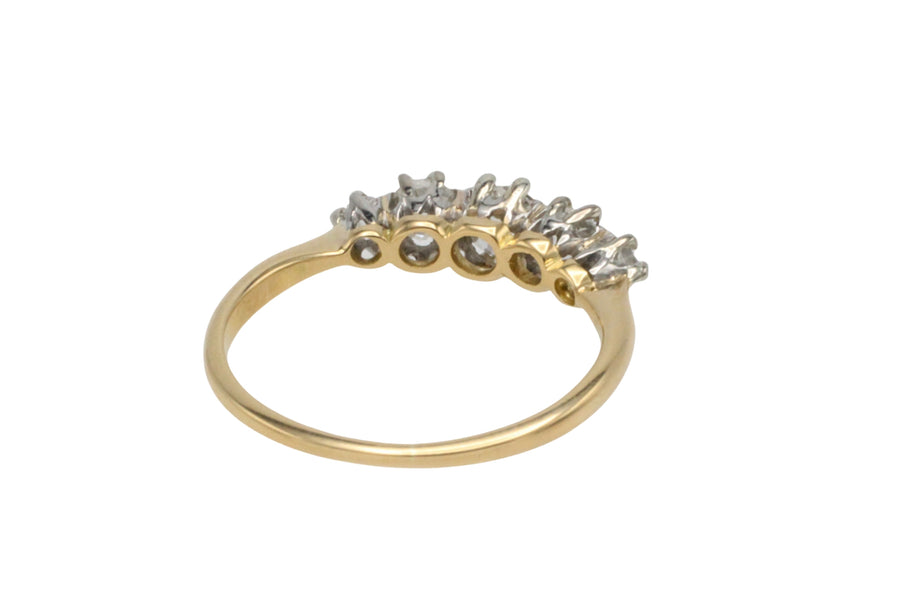 Edwardian old European cut diamond ring in 18 carat gold-Antique rings-The Antique Ring Shop