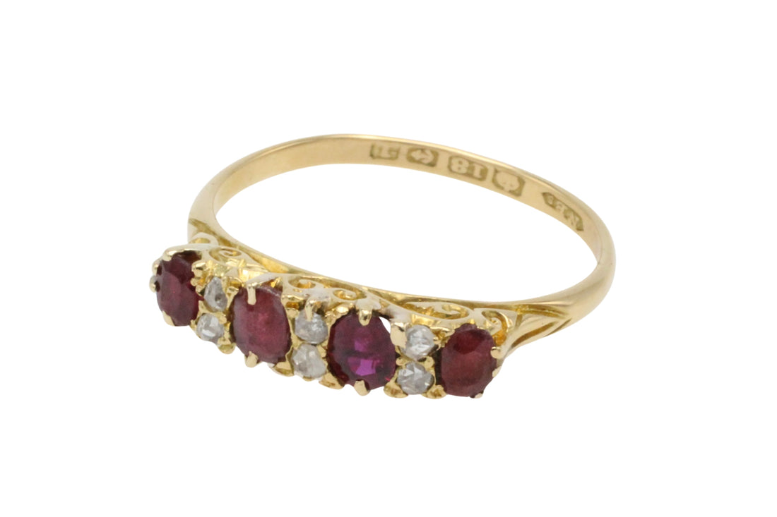 Edwardian ruby and diamond ring from 1910-The Antique Ring Shop