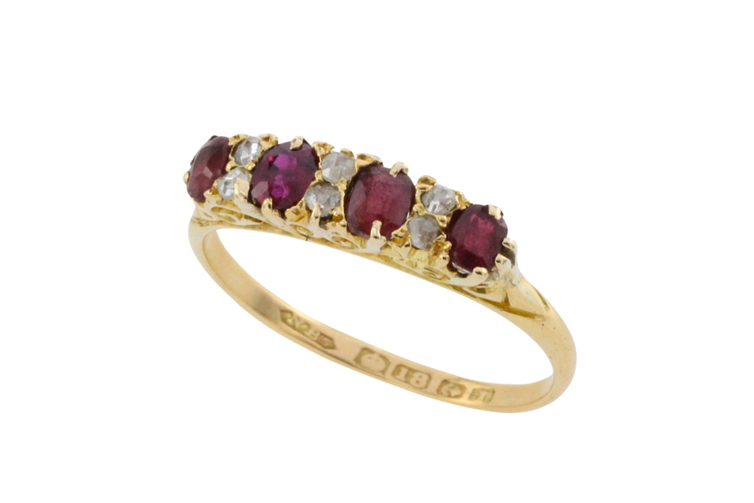 Edwardian ruby and diamond ring from 1910-The Antique Ring Shop