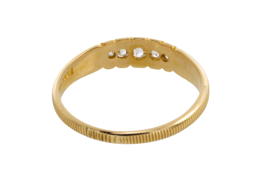 Victorian five stone diamond ring from 1895-Antique rings-The Antique Ring Shop