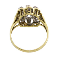 Vintage sapphire and diamond cluster ring