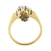 18 carat navette shaped diamond ring