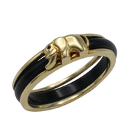 Onyx elephant ring in 14 carat gold-Rings-The Antique Ring Shop