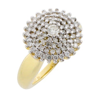 Diamond cluster ring in 14 carat gold-engagement rings-The Antique Ring Shop