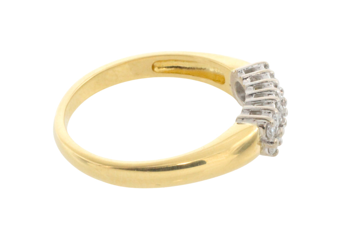 Vintage double row diamond ring-Vintage Rings-The Antique Ring Shop