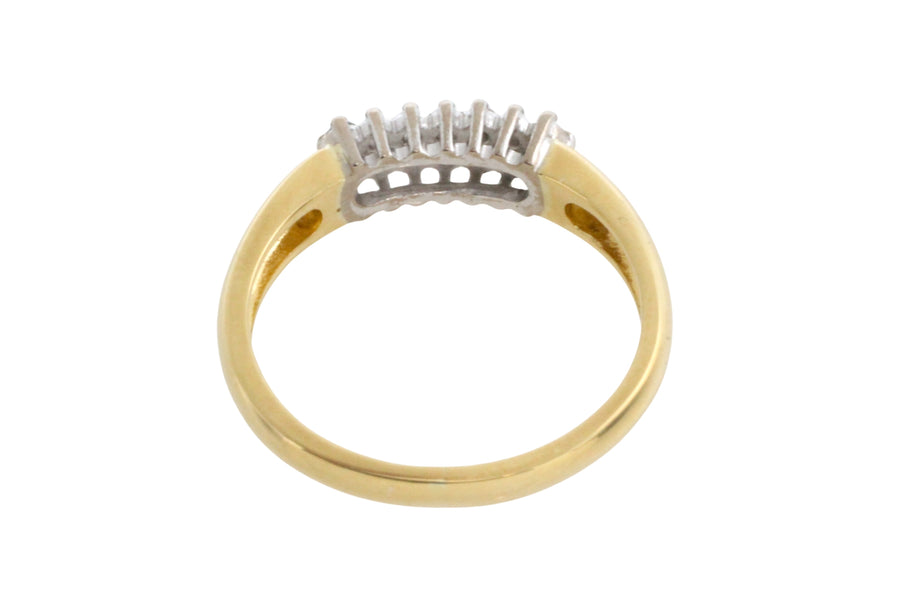 Vintage double row diamond ring-Vintage Rings-The Antique Ring Shop