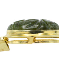 Neferite jade pendant in 14 carat gold