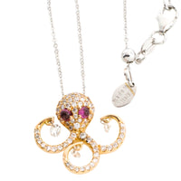 Ponte Vecchio Gioielli diamond and ruby octopus pendant-Pendants-The Antique Ring Shop