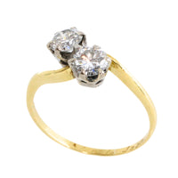 Vintage Toi et Moi diamond ring-engagement rings-The Antique Ring Shop