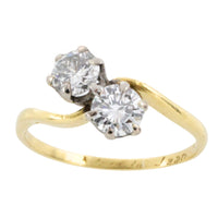 Vintage Toi et Moi diamond ring-engagement rings-The Antique Ring Shop