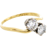 Vintage Toi et Moi diamond ring-engagement rings-The Antique Ring Shop