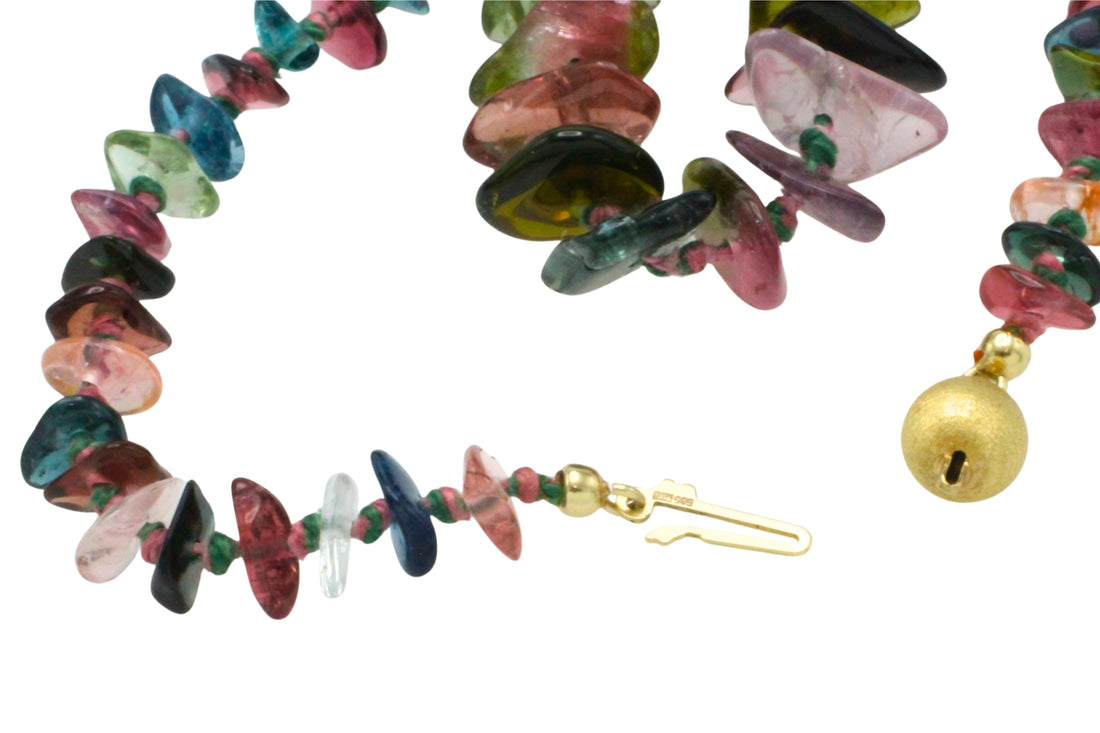 Diverse colored tourmaline collier-colliers-The Antique Ring Shop