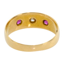 Ruby and diamond gypsy ring from 1895-Antique rings-The Antique Ring Shop