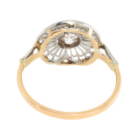 Art Deco filigree ring with old cut diamonds-Antique rings-The Antique Ring Shop