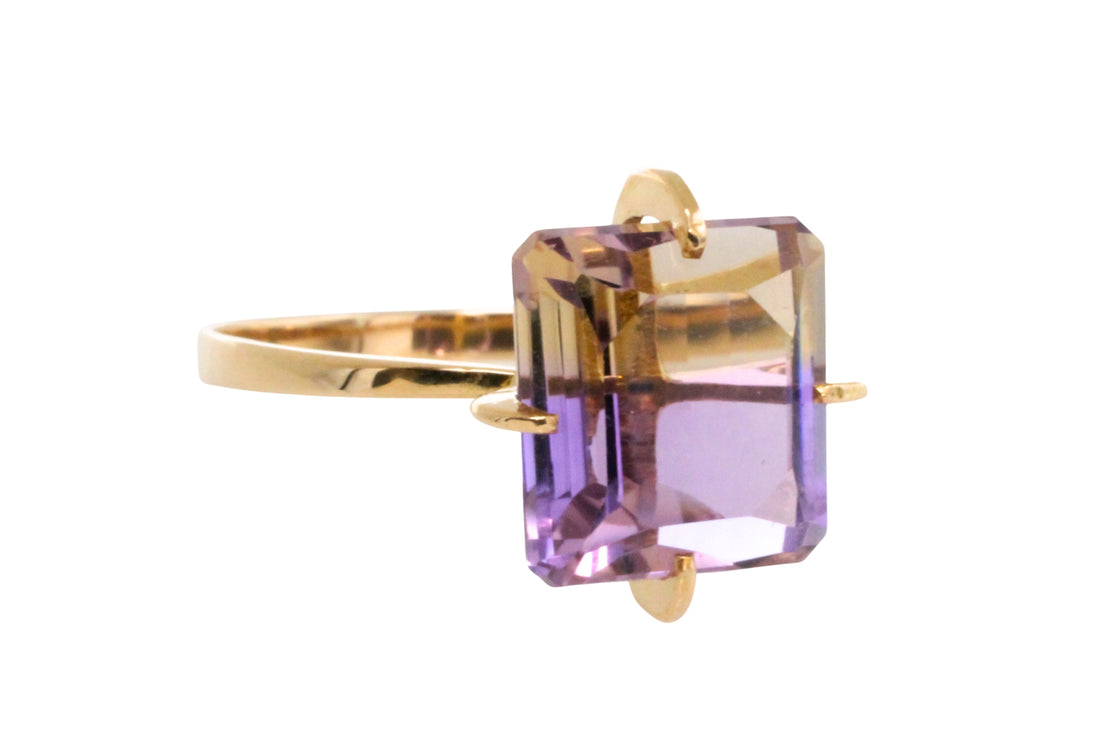 Ametrine ring in 14 carat gold-Vintage Rings-The Antique Ring Shop