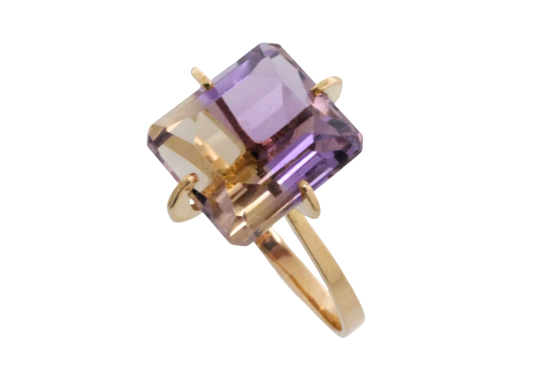 Ametrine ring in 14 carat gold-Vintage Rings-The Antique Ring Shop